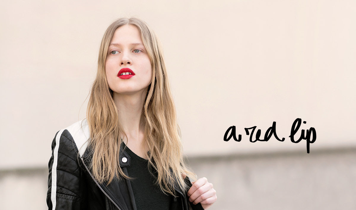 red lip fashion week garance dore photos