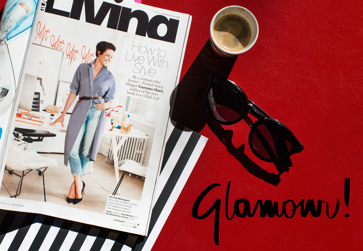 garance dore glamour love style life magazine illesteva sunglasses coffee